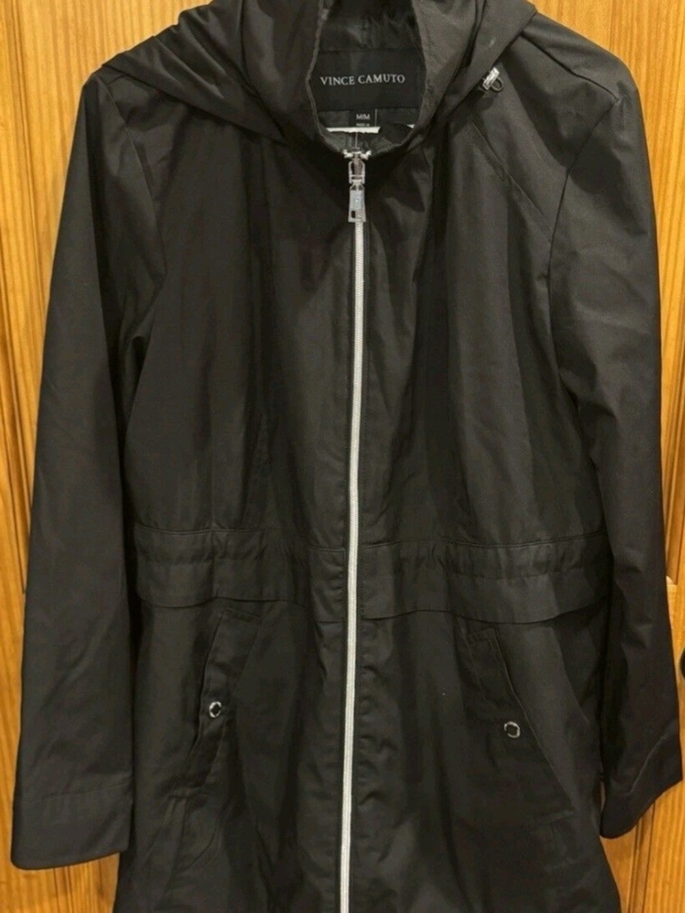 Vince Camuto Women Black Hooded Anorak Lightweight Zipper Jacket, Size M - Picture 5 of 9